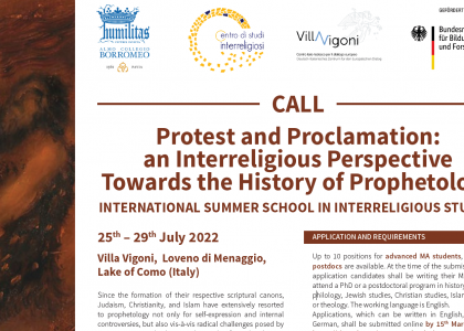 Thumbnail for the post titled: Call “Protest and Proclamation:  an Interreligious Perspective Towards the History of Prophetology”
